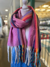 Load image into Gallery viewer, JOHANNA Rainbow Tassel Scarf (pink)
